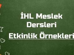 İHL Meslek Dersleri Telafi Eğitimi Örnek Etkinlikler